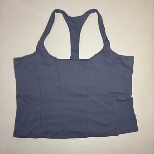 Blogilates Bow Back Tank Top Womens 1X Cool Blue Activewear